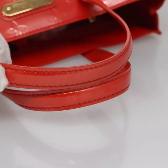 LOUIS VUITTON Monogram Vernis Wilshire PM Hand Bag Orenge LV Auth - Picture 8 of 16